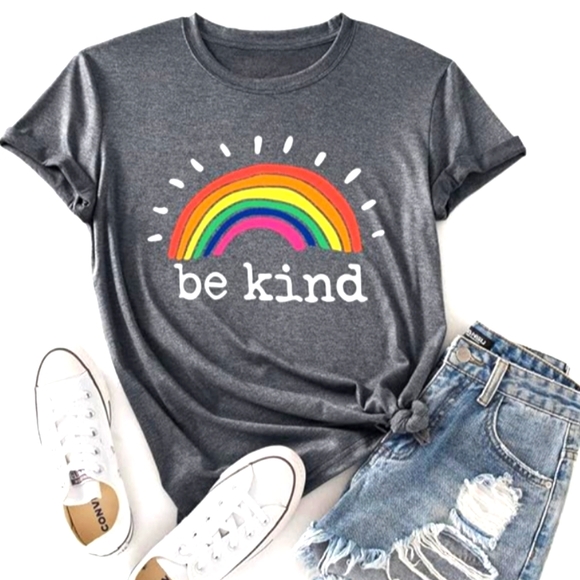 NWT🥰Be Kind Soft Knit T-shirt choice of color Women's size Large - Picture 2 of 7